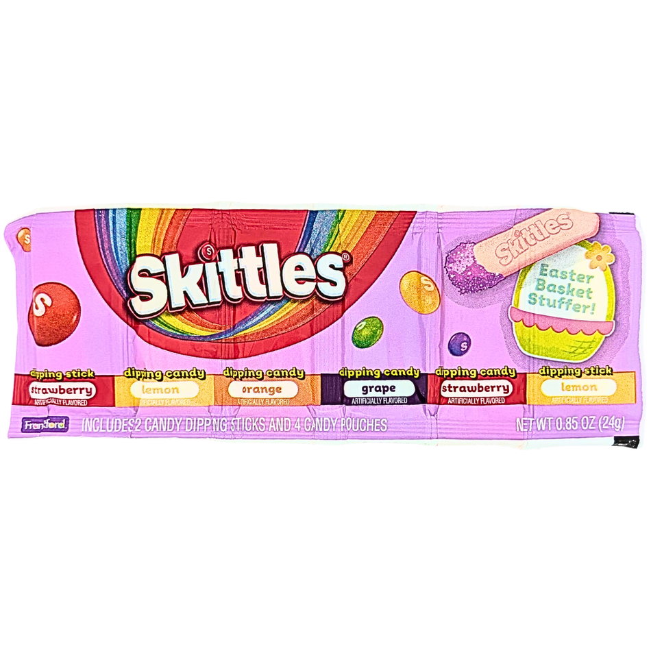 Skittles Easter Dig N Dips Strip Candy in Fruit Flavors .85oz - 18 Pack