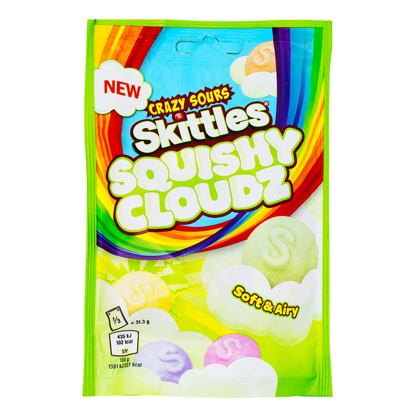Skittles Fruit Squishy Cloudz Sours 94g (UK) - 18 Pack