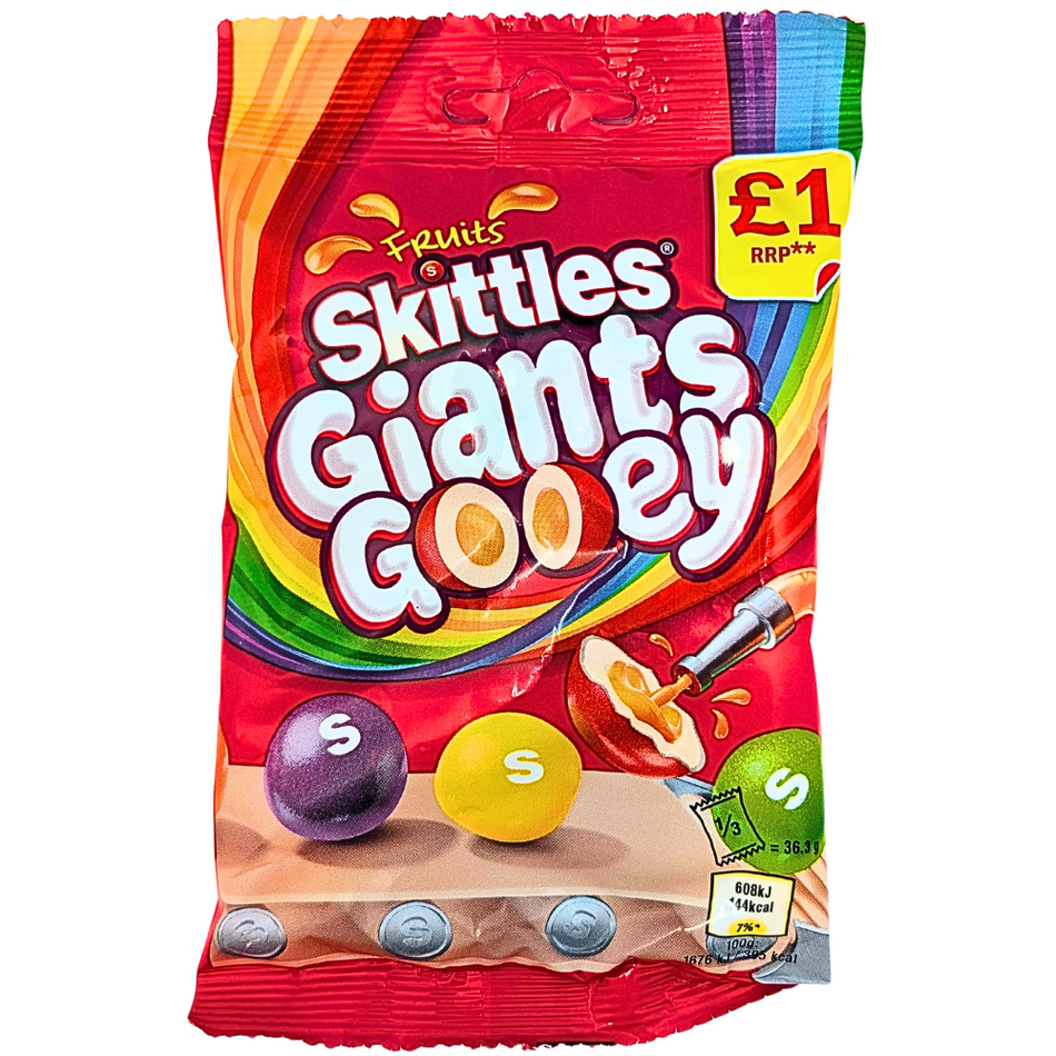 Skittles Giants Gooey Candy (UK) 109g - 12 Pack