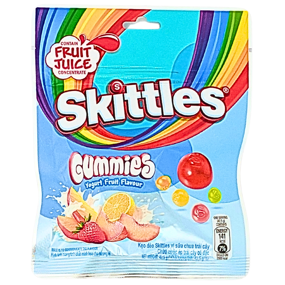 Skittles Gummies Yogurt Fruit 42.5g (China) - 12 Pack