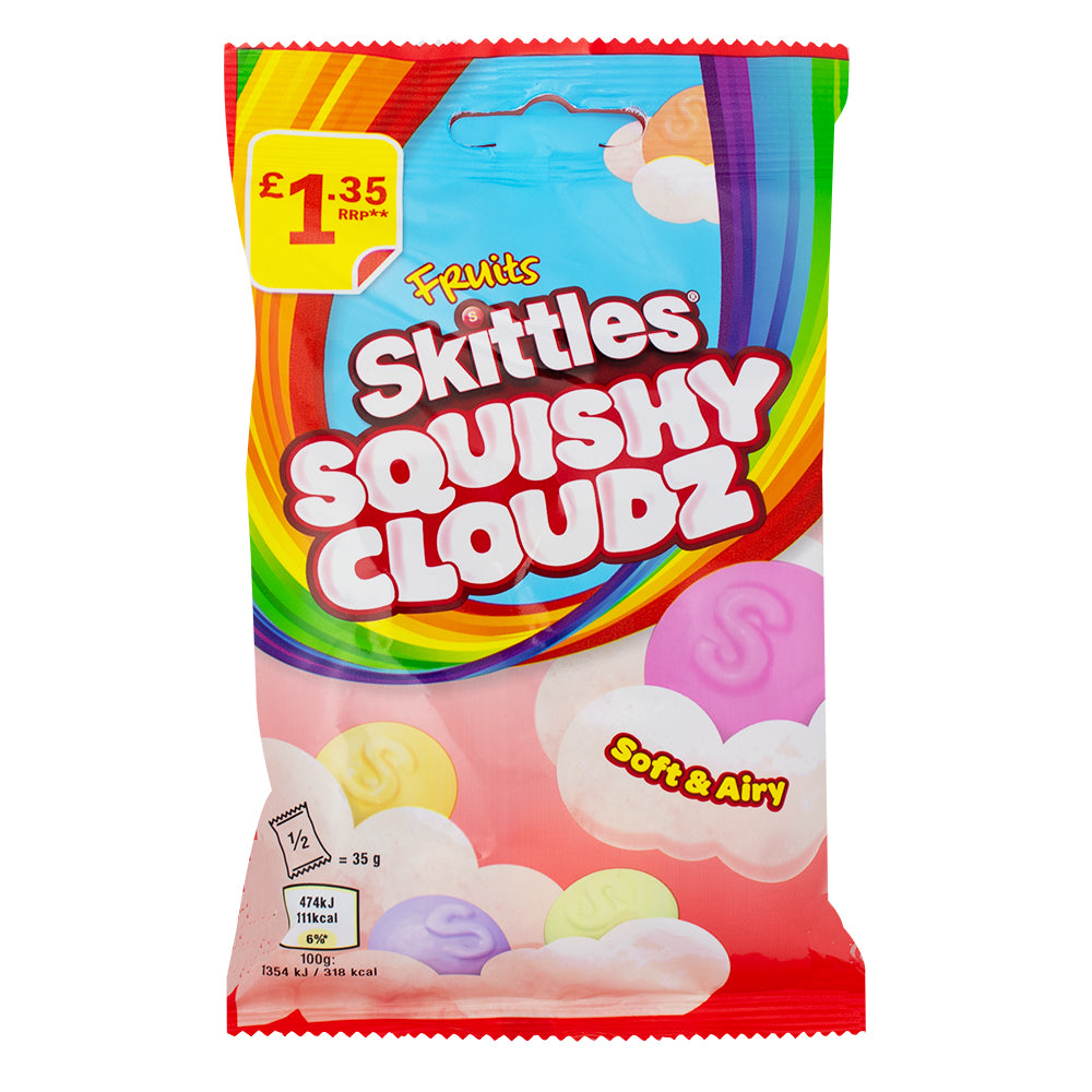 Skittles Fruit Squishy Cloudz 94g (UK) - 18 Pack