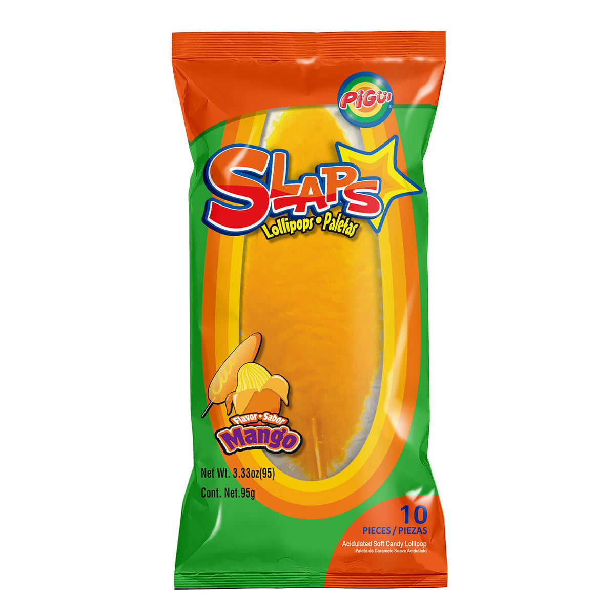Slaps Mango Lollipops 95g - 24 Pack