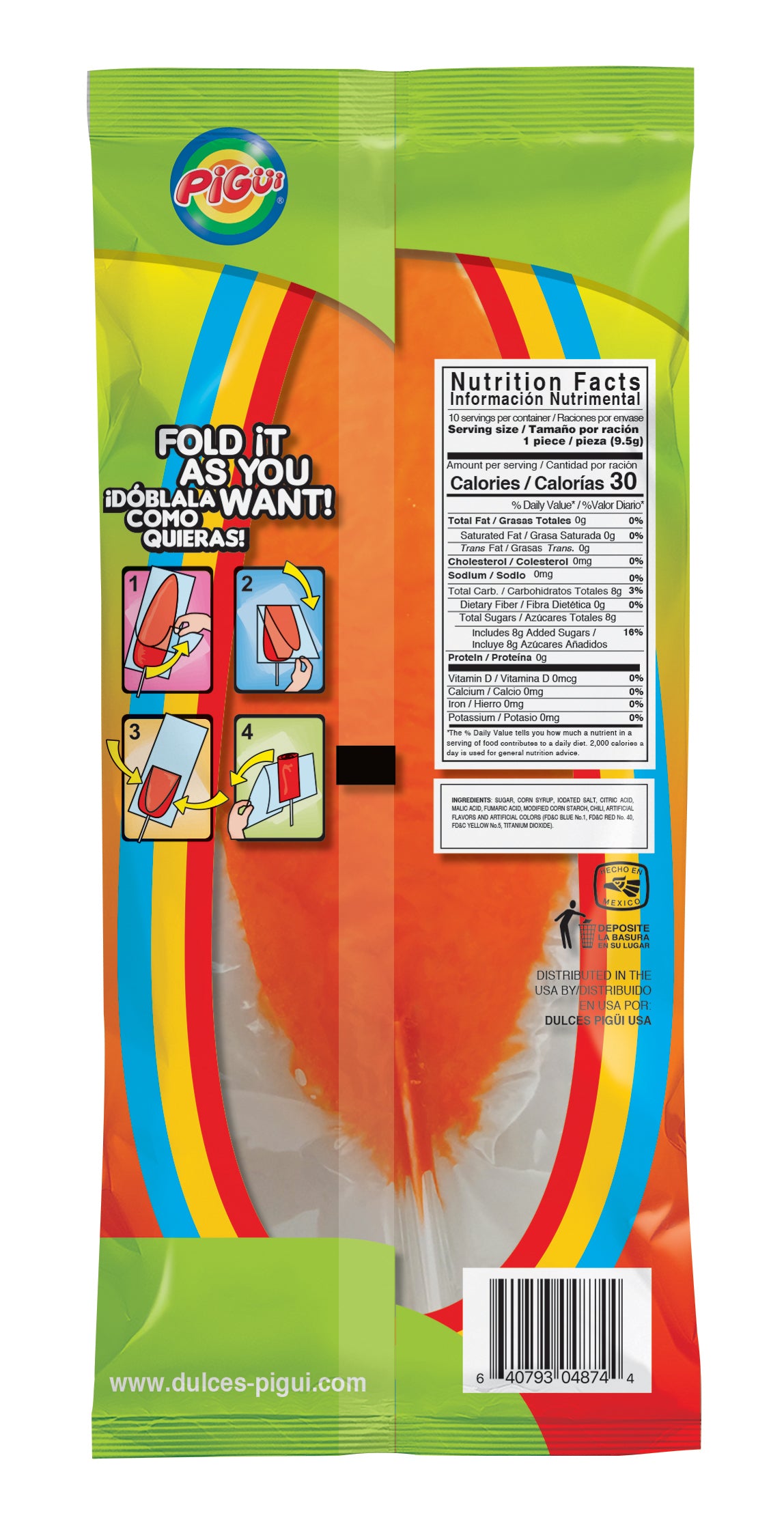 Slaps Tropical Lollipops 95g - 24 Pack