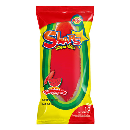 Slaps Watermelon Lollipops 95g - 24 Pack