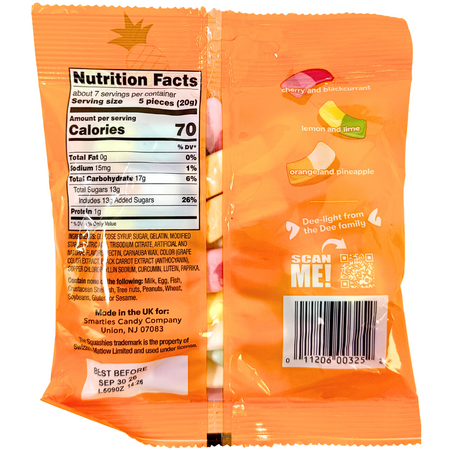 Smarties Squashies Mixed Fruit 142g - 12 Pack