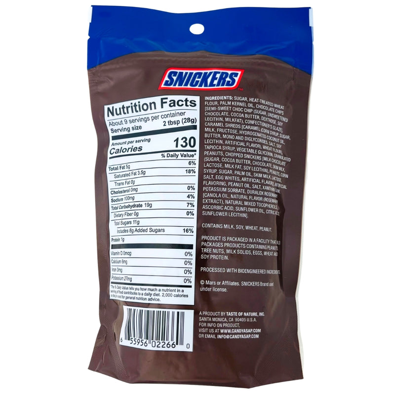 Snickers Edible Cookie Dough 8.5oz ingredients nutrition facts