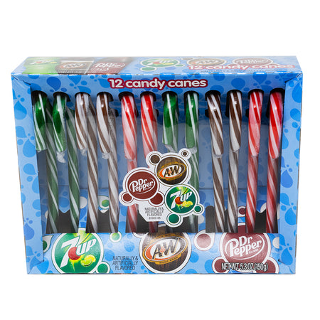 Soda Pop Candy Canes 12 Pieces - 12 Pack