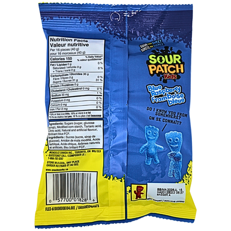 Sour Patch Kids Blue Raspberry 150g - 12 Pack