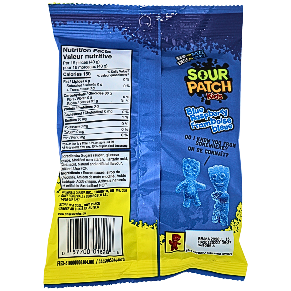 Sour Patch Kids Blue Raspberry 150g - 12 Pack