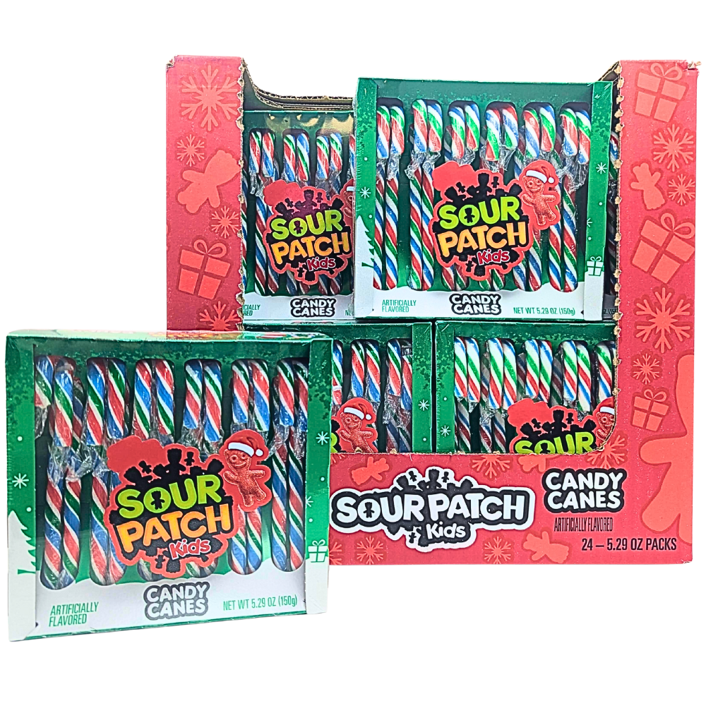Sour Patch Kids Candy Canes 12 Pieces - 24 Pack