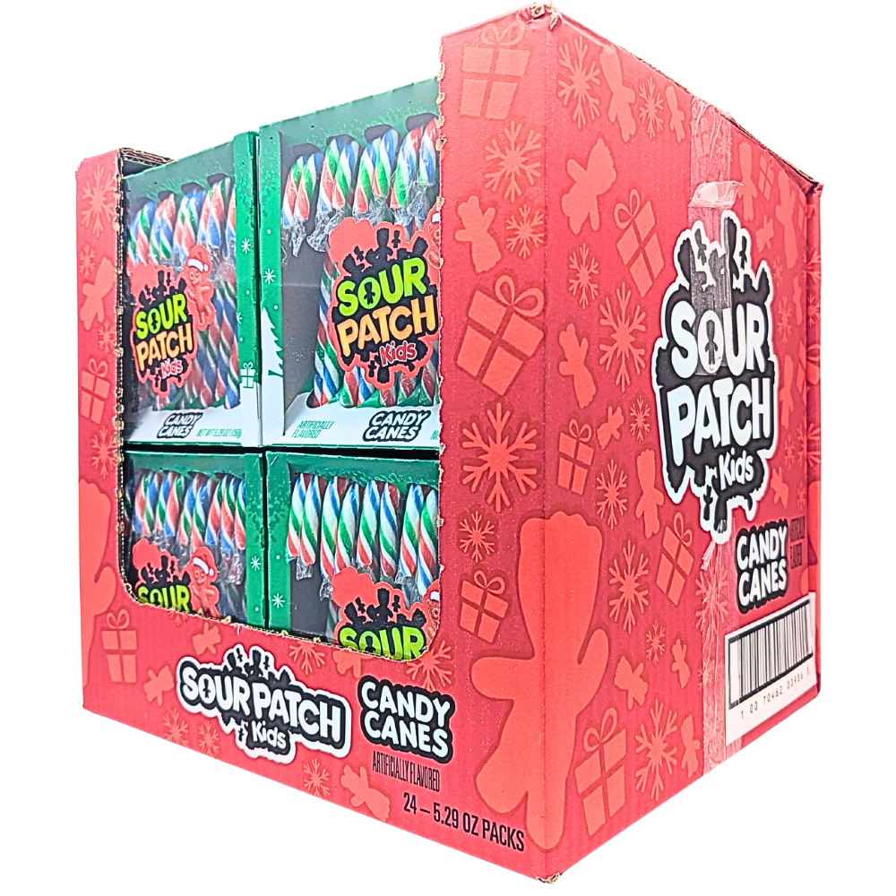Sour Patch Kids Candy Canes 12 Pieces - 24 Pack
