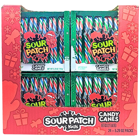 Sour Patch Kids Candy Canes 12 Pieces - 24 Pack