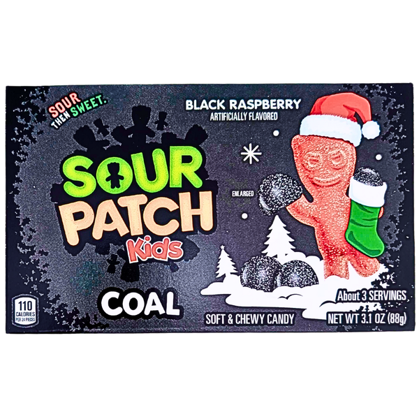 Sour Patch Kids Coal 3.1oz - 12 Pack