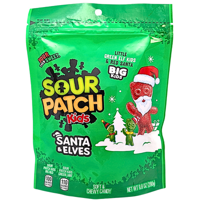 Sour Patch Kids Santa & Elves 9.8oz - 12 Pack