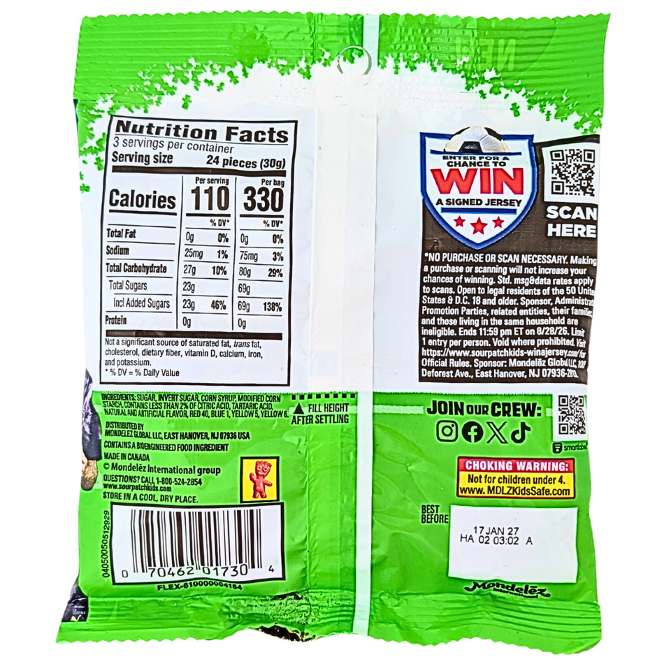 Sour Patch Kids Strikers 3.17oz - 12 Pack