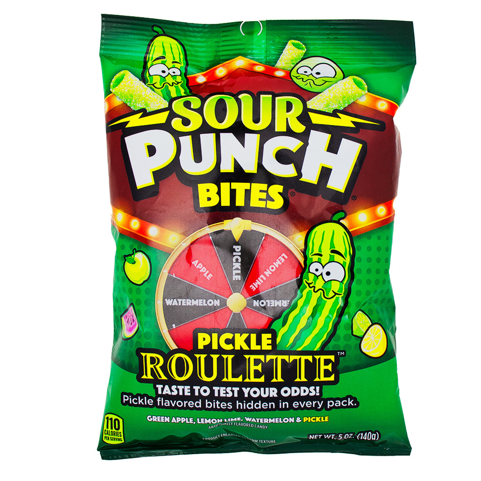 Sour Punch Bites Pickle Roulette - 5oz -12 Pack