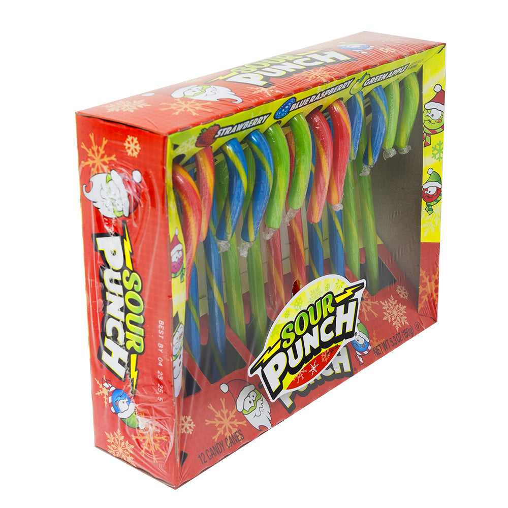 Sour Punch Candy Canes 12ct 5.3oz - 12 Pack