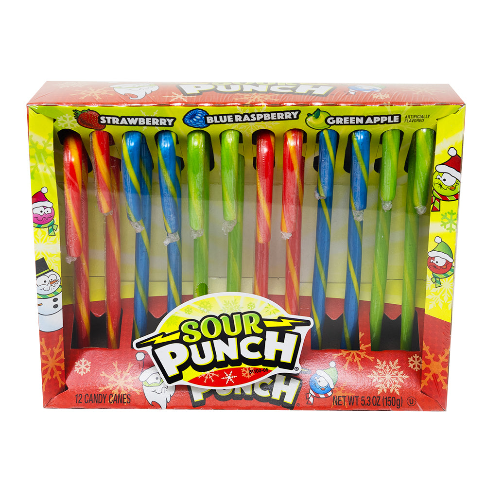 Sour Punch Candy Canes 12ct 5.3oz - 12 Pack