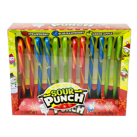 Sour Punch Candy Canes 12ct 5.3oz - 12 Pack