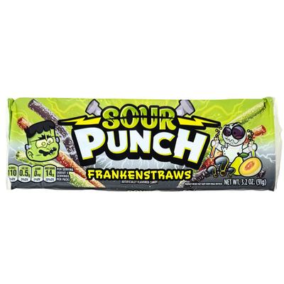 Sour Punch Frankenstraws 3.2oz - 12 Pack