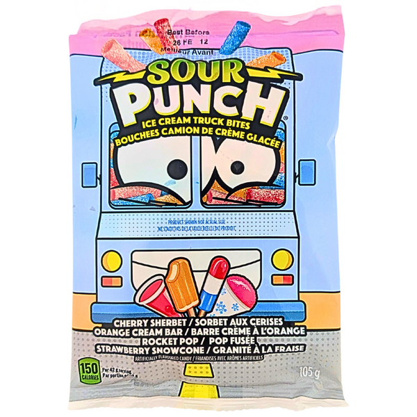 Sour Punch Ice Cream Truck Bites 105g - 12 Pack