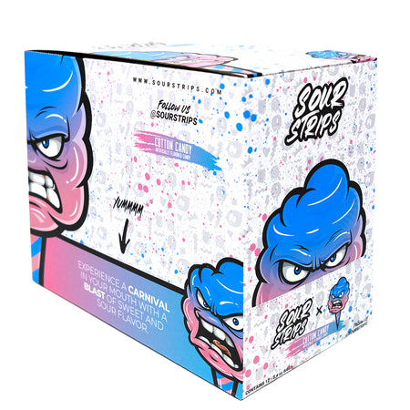 Sour Strips Cotton Candy 96g - 12 Pack