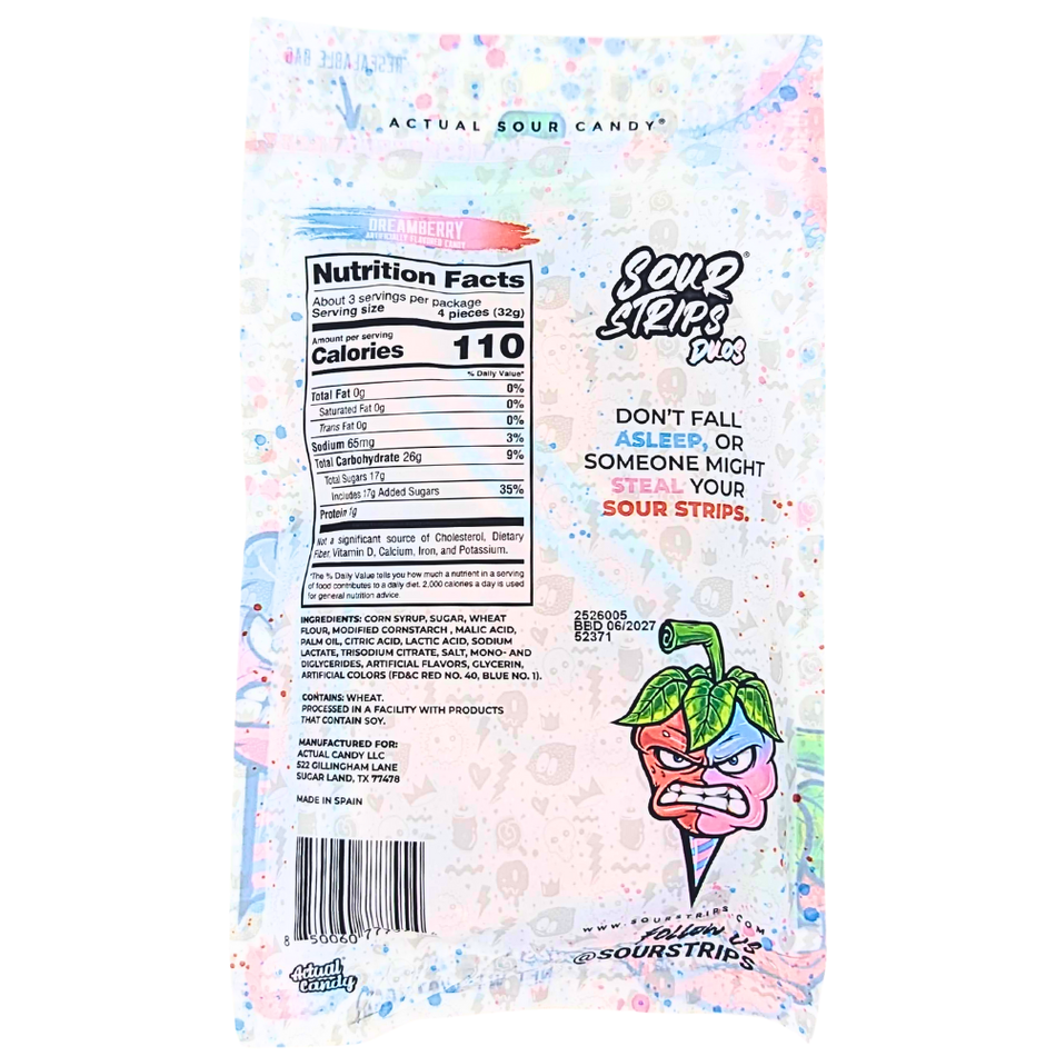 Sour Strips Dreamberry 96g - 12 Pack
