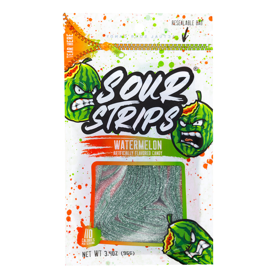 Sour Strips Watermelon 96g - 12 Pack