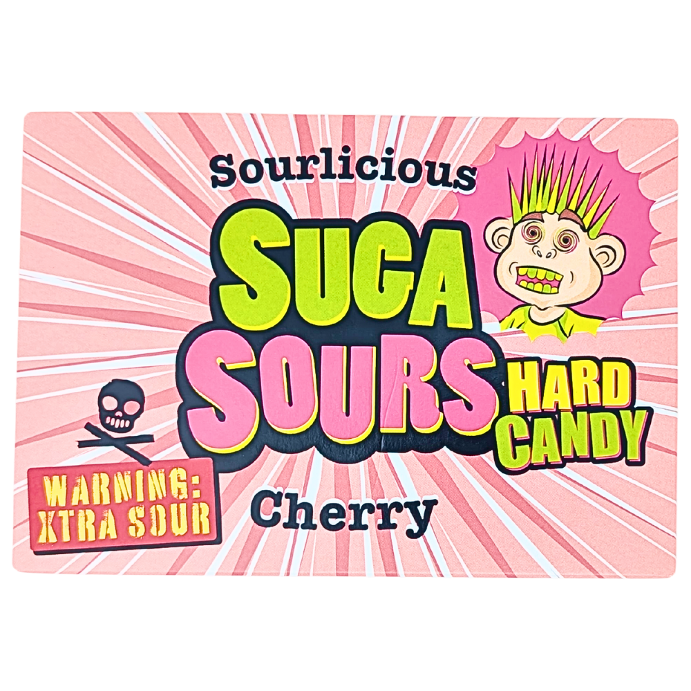 Sourlicious Suga Sours Cherry Hard Candy Theatre Box 100g - 12 Pack