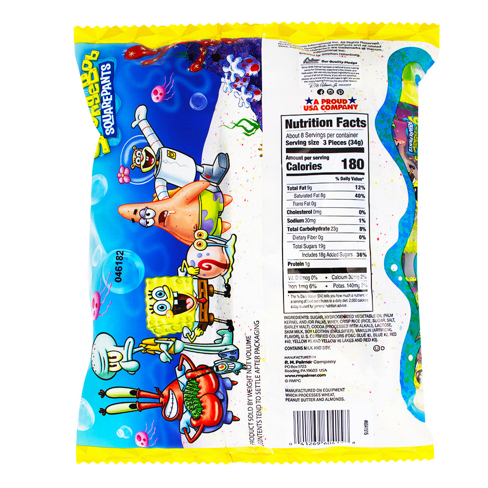 Palmer Spongebob Minis Assorted 10oz - 12 Pack   Nutrition Facts Ingredients