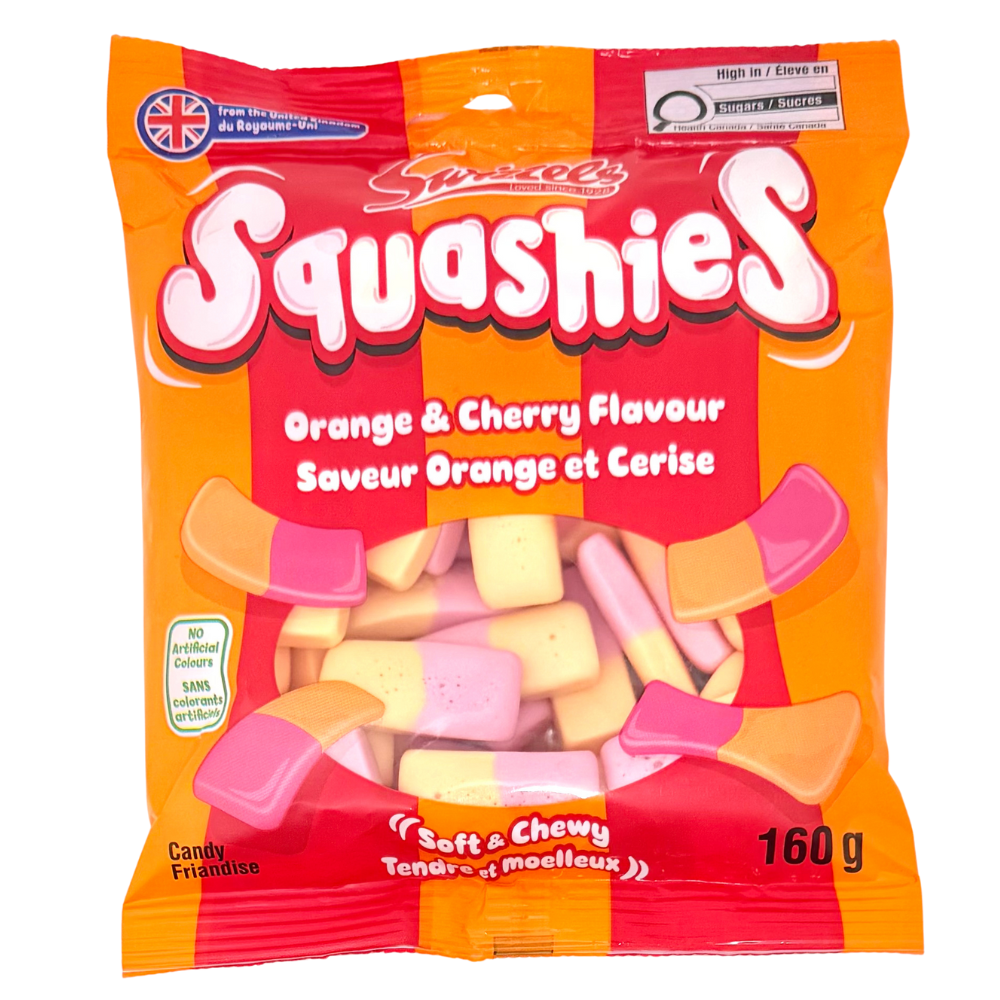 Squashies Orange Cherry 160g - 10 Pack