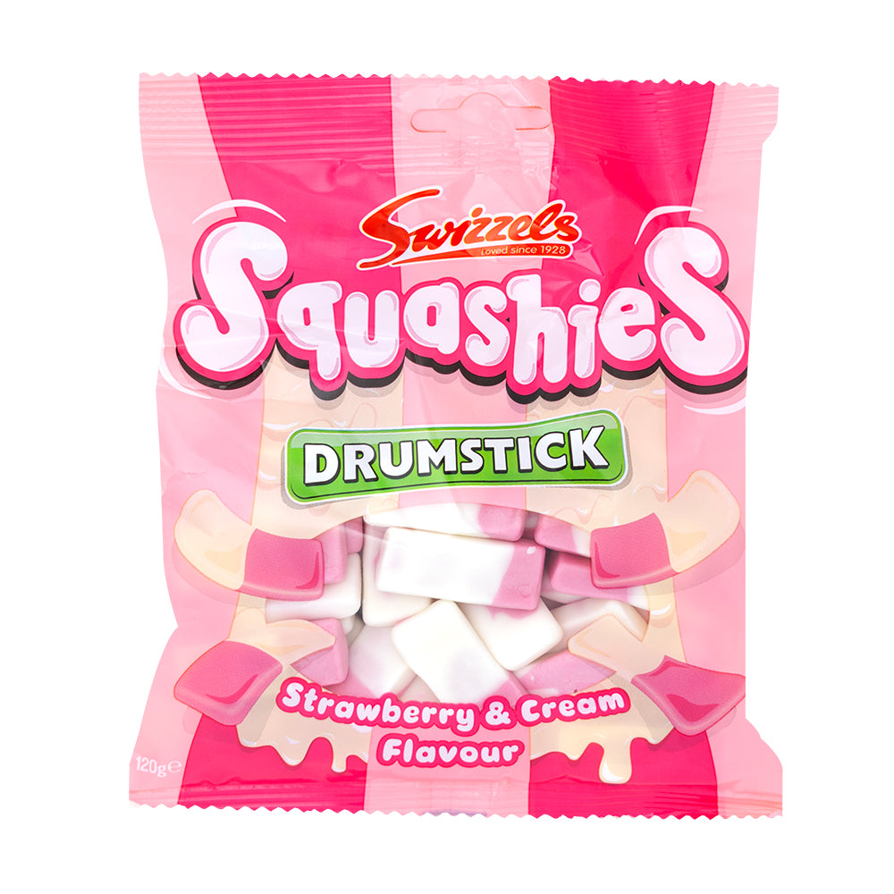 Squashies Strawberry and Cream (UK) 120g - 12 Pack