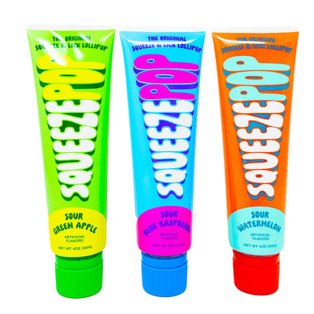 Squeeze Pop Assorted Flavours 4oz - 12 Pack