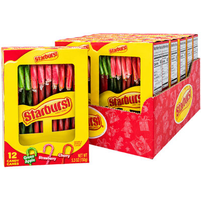 Starburst Candy Canes 12 Pieces - 12 Pack