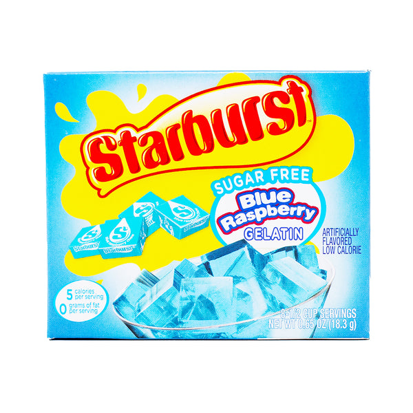 Starburst Sugar Free Gelatin Blue Raspberry 18.3g - - 12 Pack