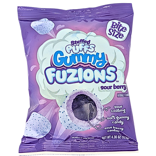 Stuffed Puffs Gummy Fuzions Sour Berry 120g - 8 Pack