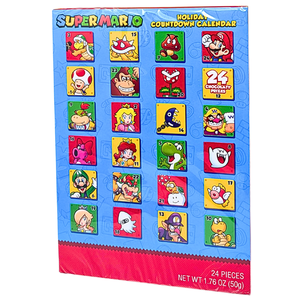 Super Mario Holiday Countdown Calendar 1.76oz - 12 Pack