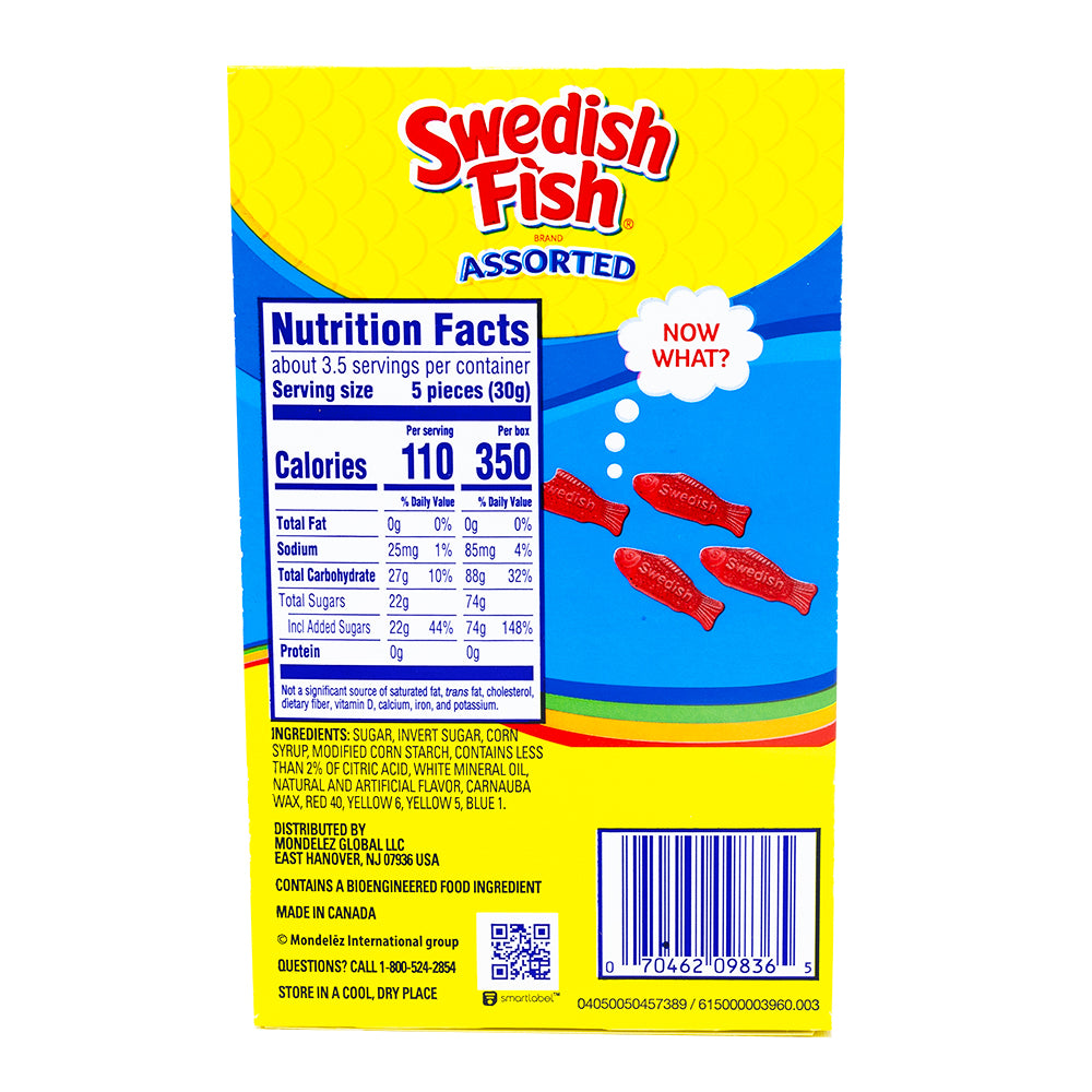 Swedish Fish Assorted Candy Theater Box - 12 Pack Nutrition Facts Ingredients
