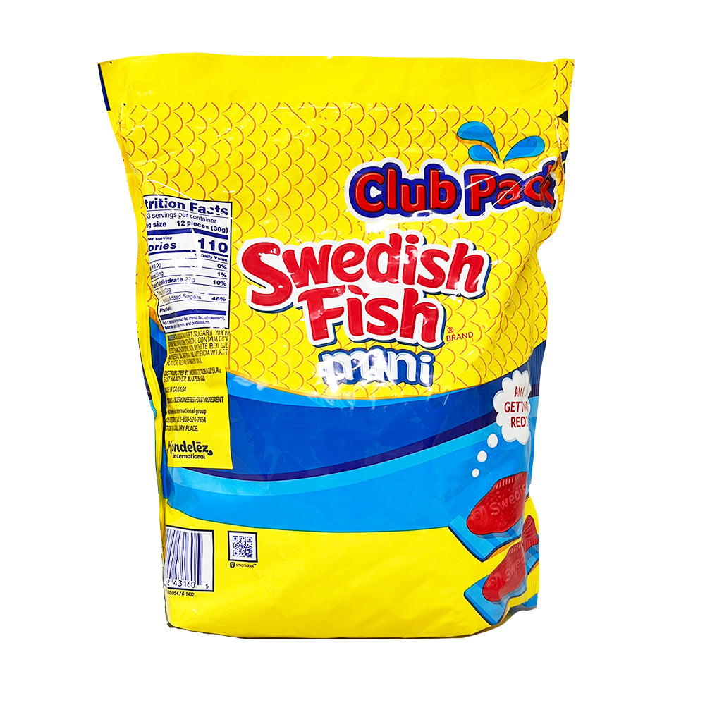 Swedish Fish Mini Club Pack - 3lb **BB 2023/Nov/01**  Nutrition Facts Ingredients