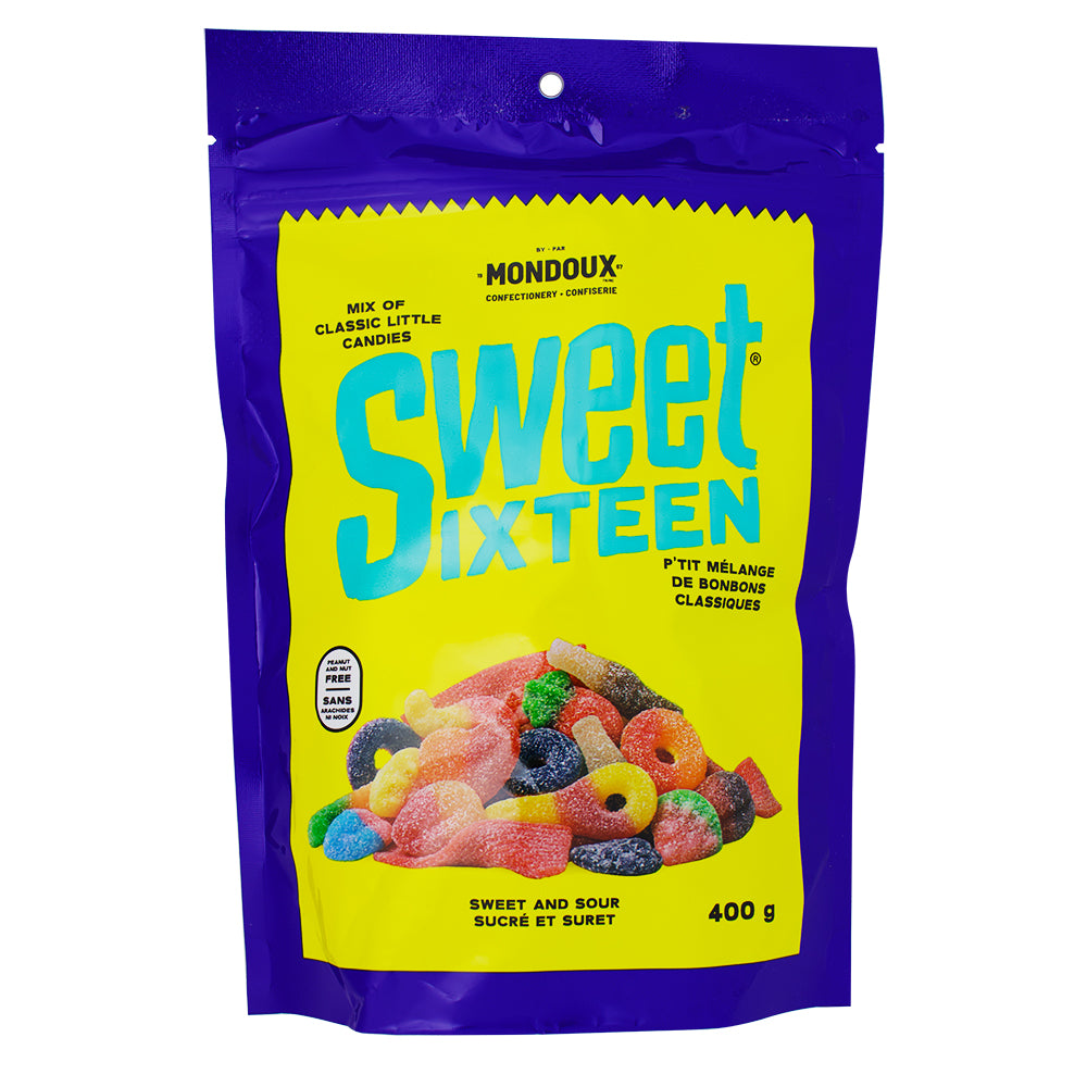 Sweet Sixteen Sweet & Sour 400g - 6 Pack - Mondoux Candy - Canadian Candy - Sour Candy - Wholesale Candy - Candy Store - Sweet Sixteen - Sweet Sixteen Candy