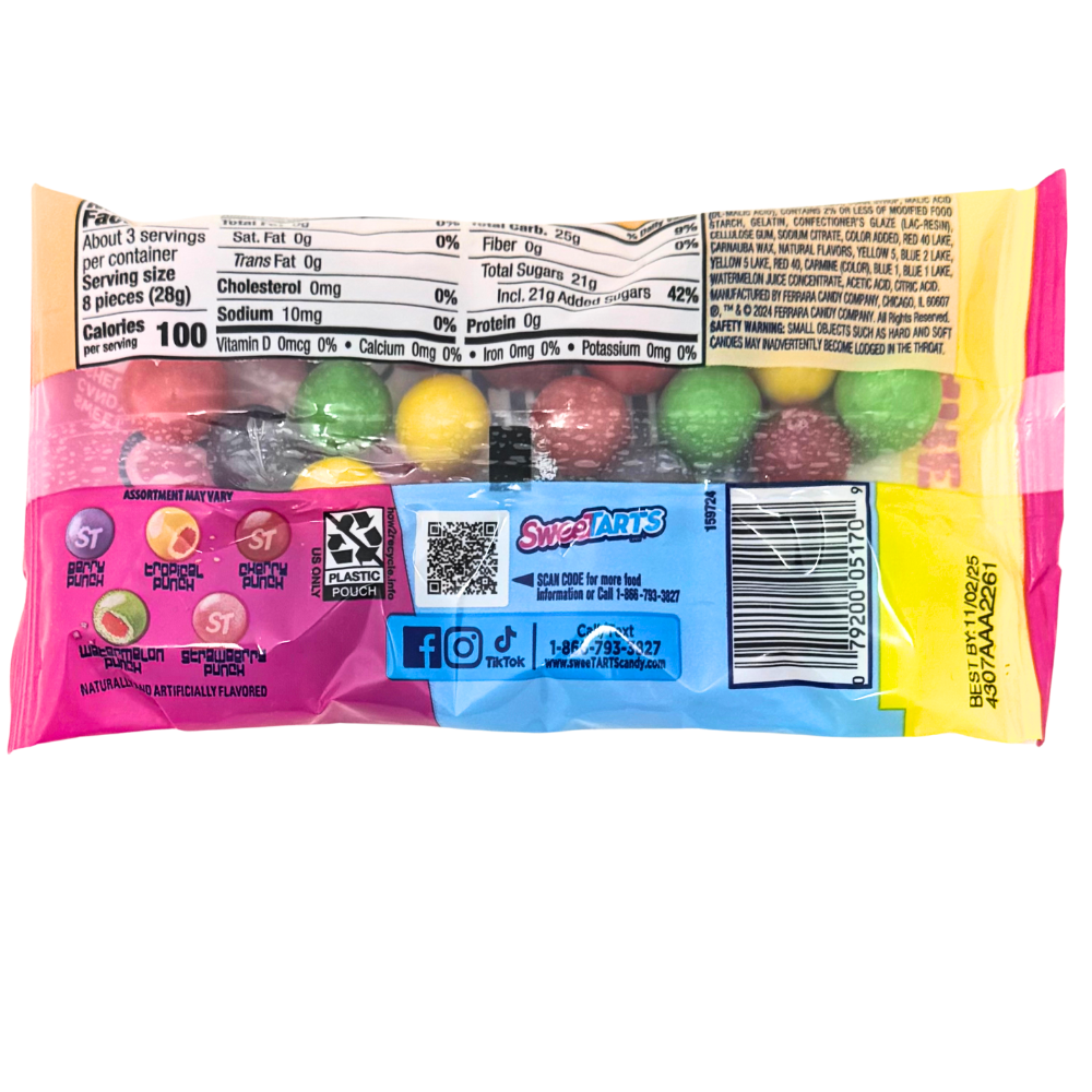 Sweetarts Chewy Fusion Fruit Punch Medley 3oz - 12 Pack