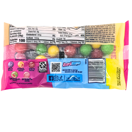 Sweetarts Chewy Fusion Fruit Punch Medley 3oz - 12 Pack