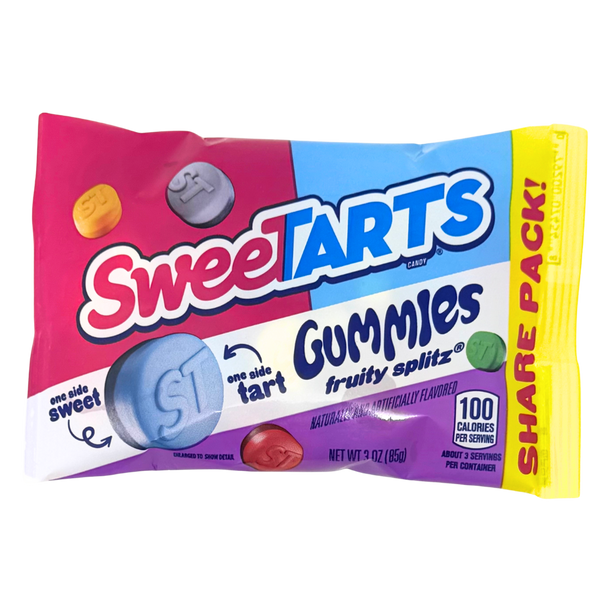 Sweetarts Gummies Fruity Splitz 3oz - 12 Pack - Wonka