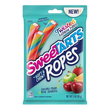 Sweetarts Ropes Twisted Rainbow Punch Bag 5oz - 12 Pack - New from Sweetarts