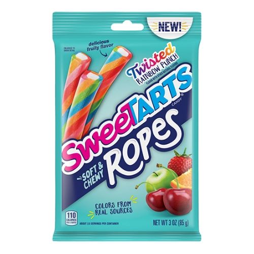 Sweetarts Ropes Twisted Rainbow Punch Bag 5oz - 12 Pack - New from Sweetarts