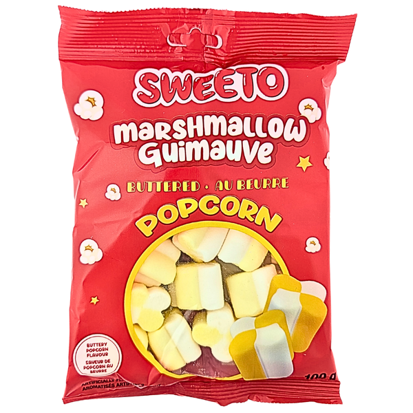 Sweeto Marshmallow Buttered Popcorn 100g - 24 pack