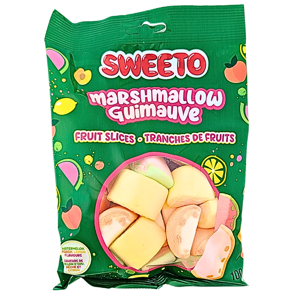 Sweeto Marshmallow Fruit Slices 100g - 24 pack