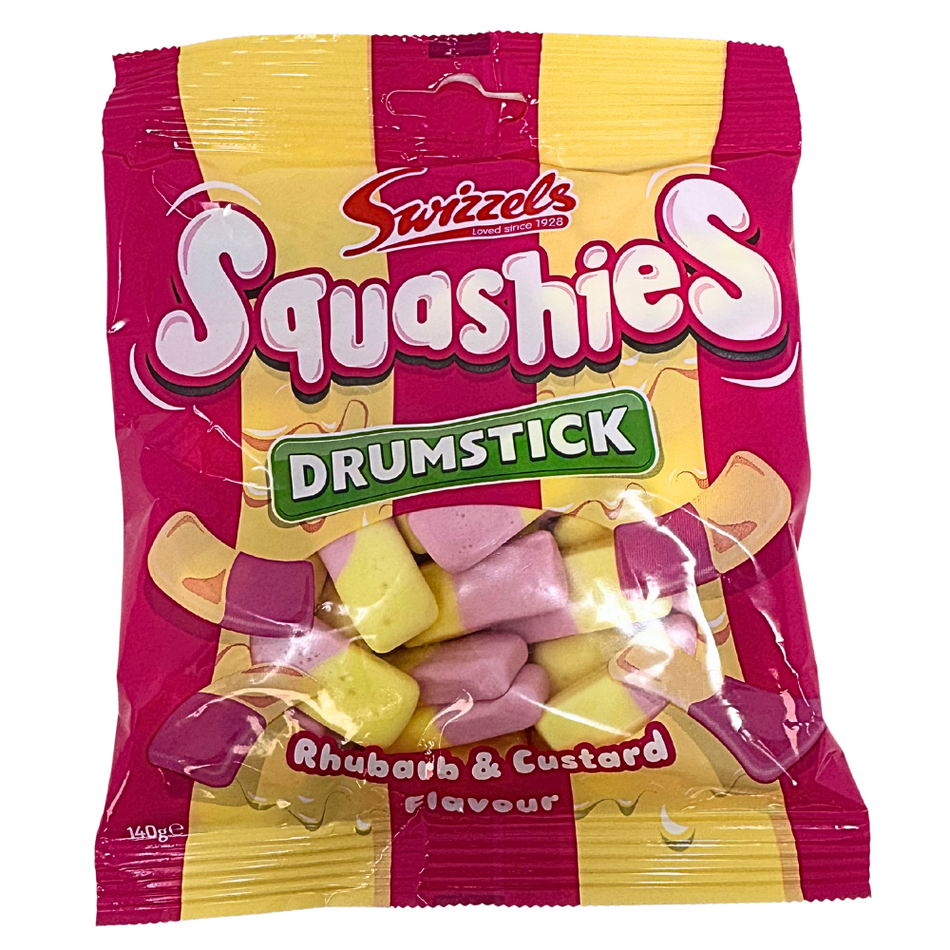 Swizzels Drumstick Squashies Rhubarb & Custard Candy (UK) - 120g