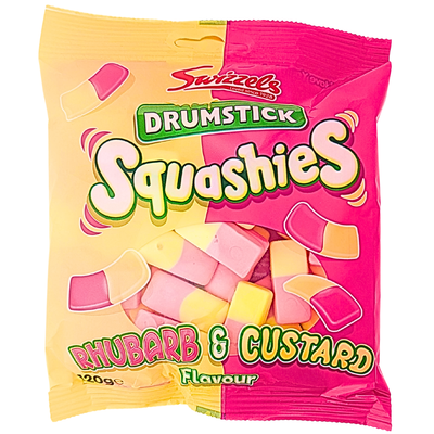 Swizzel's Squashies Drumstick Rhubarb & Custard 120g (UK) - 12 Pack