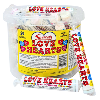 Love Hearts Candy Tub - 50 Pack